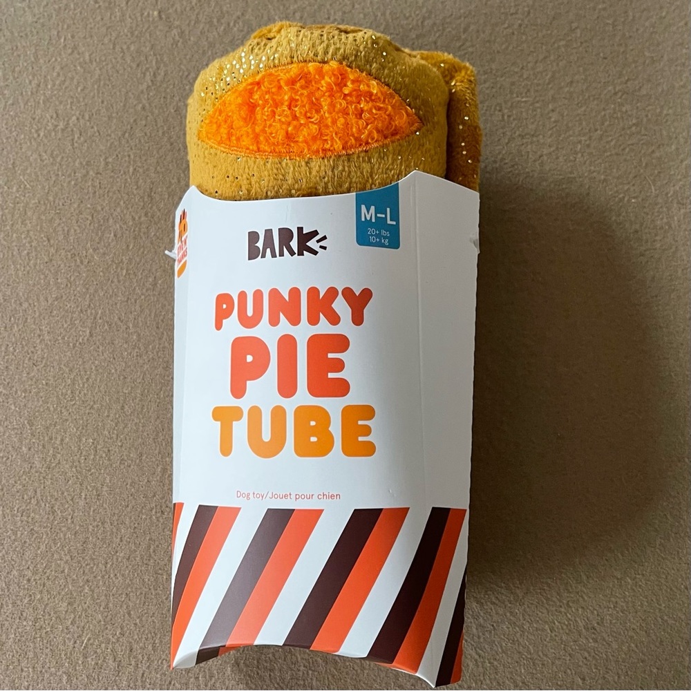 BarkBox “Punky Pie Tube” Two in One Dog and Puppy Toy NWT